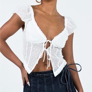 Princess Polly Elvia top white